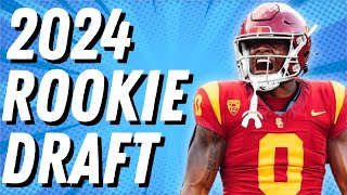 2024 Dynasty Superflex Rookie Mock Draft 40  2024 Dynasty Fantasy Football [upl. by Anadroj]