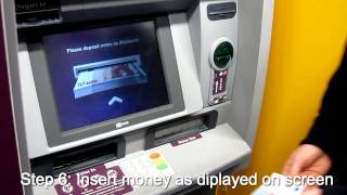 How to lodge money in a Cash and Cheque lodgment ATM [upl. by Aseretairam]