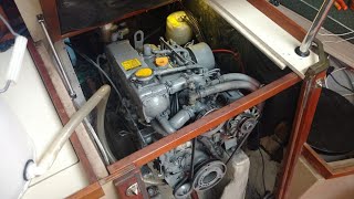 Yanmar Marine Diesel 30hp Engine Startup Cold Start [upl. by Lidstone170]