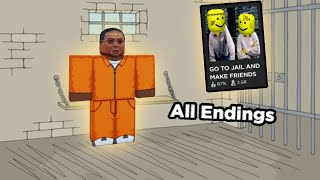 How To Get All Endings In GO TO JAIL AND MAKE FRIENDS TO ESCAPE tycoon The Ultimate Guide [upl. by Ahmad565]