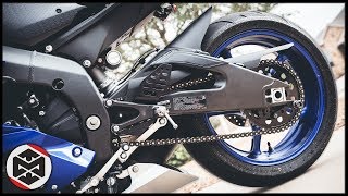 INSTALLING CHAIN amp SPROCKETS on the R6 so fast now [upl. by Archambault]