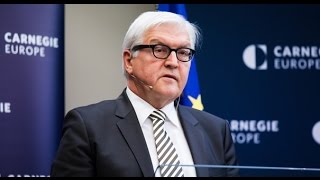 German Foreign Minister FrankWalter Steinmeier at Carnegie Europe [upl. by Llewon]