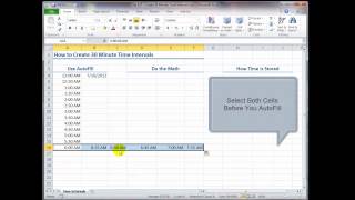 How to Create 30 Minute Time Intervals in Excel [upl. by Tedmund691]