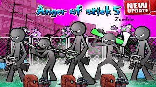 Anger Of Stick 5 UPDATE Defence Mode  GRENADE BAG has been added All Weapons Unlocked  GamePlay [upl. by Shoifet51]