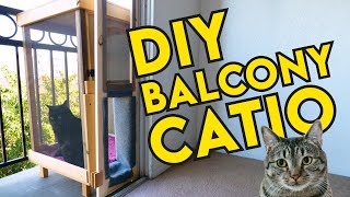 How to Build a Mini CATIO on a Balcony DIY No Permanent Modifications [upl. by Odell]