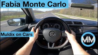 Skoda Fabia Monte Carlo 10 TSI 70 kW POV Test Drive  Acceleration 0180 kmh [upl. by Ynove]