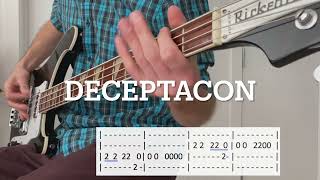 Le Tigre Deceptacon Bass cover with tab [upl. by Ygiaf]