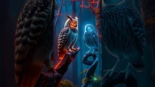 Great Horned Owl vs Barred Owl AIGenerated Avian Showdown aiwildlife ai aianimals [upl. by Jacobba]