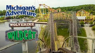 2019 Wolverine Wildcat Roller Coaster Front Seat On Ride HD POV Michigans Adventure [upl. by Annaeiluj814]