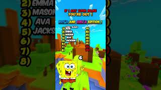 I Guessed Your Name In This Video  spongebob quiz short [upl. by Buehler350]