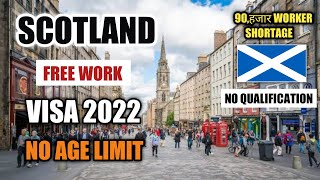 Scotland Free Work Visa 2022Jobs In ScotlandScotland Work PermitFree VisaWorker Shortage [upl. by Flodnar]