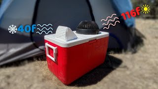 How To Keep Your Tent Cool While Camping  DIY Air Conditioner [upl. by Ccasi]