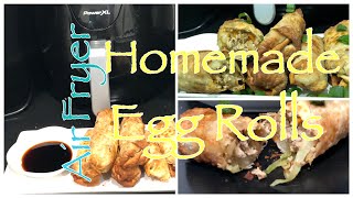 EASY HOMEMADE EGG ROLLS  AIR FRYER RECIPE [upl. by Walling754]