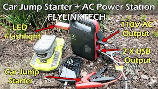 FLYLINKTECH Portable Power Station amp Car Jump Starter [upl. by Lemire]