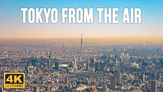 Tokyo Helicopter Tour  Aerial Views of Japan 4K [upl. by Sherborne565]