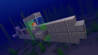 How to make a working submarine in minecraft javabedrock [upl. by Terri306]