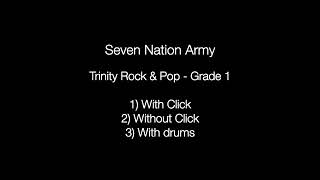 Seven Nation Army by White Stripes  Backing Track Drums Trinity Rock amp Pop  Grade 1 [upl. by Inaja916]