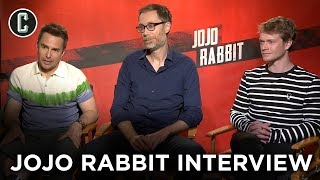 Jojo Rabbit Sam Rockwell Stephen Merchant amp Alfie Allen Interview [upl. by Elizabeth]