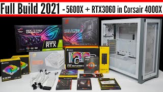 Building a PC in the Corsair 4000X 5600X  RTX 3060 [upl. by Aja899]