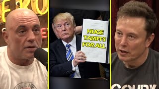 Elon Gives His Opinion On Trumps Tariff Plan  Joe Rogan amp Elon Musk [upl. by Grekin314]