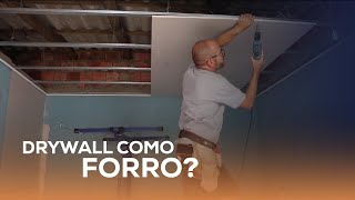 Forro de drywall  Passo a passo completo para uma instalação segura e impecável [upl. by Anelis]