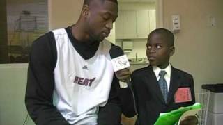 Dwyane Wade is Interviewed by Student Reporter Damon Weaver [upl. by Sucramal]