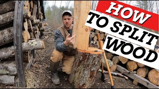 How To Split WOOD With A SPLITTING WEDGE [upl. by Stephanie455]