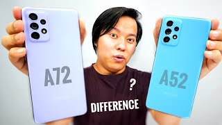 Samsung Galaxy A52 vs A72 Unboxing  Whats the Difference 🤔 [upl. by Lerrej]