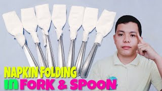 Easy Fork and Spoon wrap Napkin Folding [upl. by Raycher]