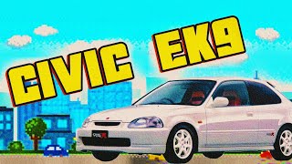 Honda Civic Type R build in pixel car racer [upl. by Idnarb]