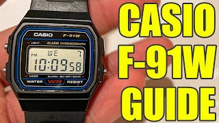 Casio F91W User Guide – How to Set Time Date and More [upl. by Shelli]