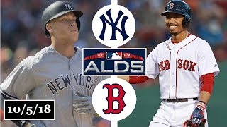 New York Yankees vs Boston Red Sox Highlights  ALDS Game 1  October 5 2018 [upl. by Sherlocke264]