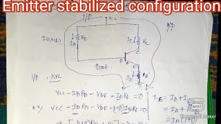 Emitter stabilized bias circuit in Hindi  Emitter stabilized bias circuit with example [upl. by Iraj]