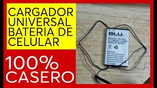 Hacer CARGADOR UNIVERSAL CASERO para revivir baterias de TELEFONO CELULAR📱 [upl. by Znarf677]