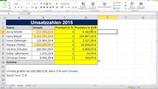 WennFunktion mit Berechnung in Excel [upl. by Leitao]