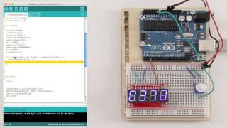 Serielles SiebenSegmentDisplay am Arduino betreiben Teil 2 [upl. by Yeniar833]