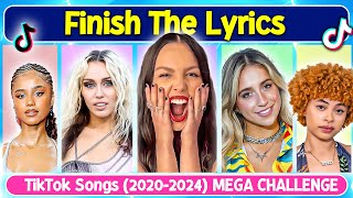 Finish The Lyrics  🎶100 Viral TikTok Songs From 2020 to 2024  🔥 TIK TOK MEGA CHALLENGE💃 [upl. by Eatnoed434]