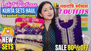 🥰 Latest Festive Partywear Kurti  Kurta Set Haul 🥰 Sequences amp Embroidery Silk Suits 🥰 Upto 80 Off [upl. by Trinette]