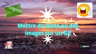 Insérer un texte ou une image dans une image animée un gif [upl. by Ettena]