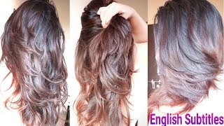 3 Step DIY Deep Layer Cut At Home  How To Trim HairCut In Hindi  AlwaysPrettyUseful [upl. by Blackman83]