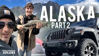 Exploring Alaska Jeep Camping Kenai Lake Seward Exit Glacier  Salmon Fishing Part 2 [upl. by Jarek939]