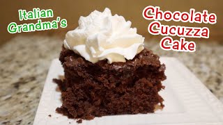 Italian Grandma Makes Chocolate Cucuzza Cake  Cucuzza Squash Recipe [upl. by Fania]