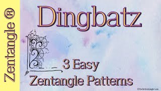 3 Easy Zentangle ® Patterns  Step by Step for Beginners [upl. by Teriann]