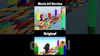 Monkey running into tomato vs Mario 64 Remake Comparison [upl. by Lipp46]