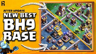 NEW Best Builder Hall 9 Base  2 Stage  With Base link  Clash of Clans bh9 coc [upl. by Nanaek]