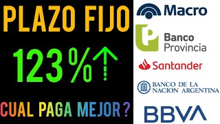 PLAZO FIJO que BANCO PAGA MÁS  CÓMO INVERTIR EN PLAZO FIJO [upl. by Ariday]