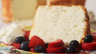 Angel Food Cake Recipe Demonstration  Joyofbakingcom [upl. by Ahsahtan319]