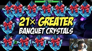 21 × Greater Banquet Crystal Opening  Can We Get Lucky  Marvel Contest Of Champions [upl. by Wileen]