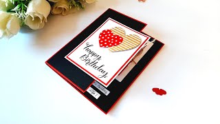 Beautiful Handmade Birthday card  DIY Greeting card for Birthday  Tutorial [upl. by Noirod420]