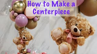 Balloon Centerpiece Tutorial  How to  DIY [upl. by Enyawd19]